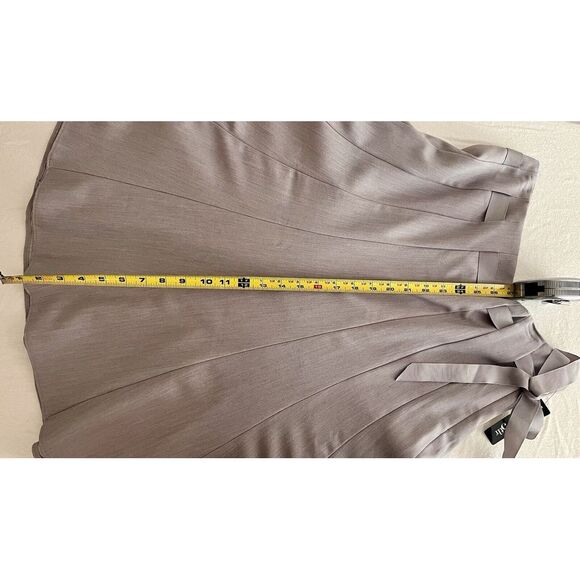 EAST 5TH Size 8 Linen Blend Flare Heather Gray Skirt Ties At Waste Nwt $36‎ - Picture 8 of 9